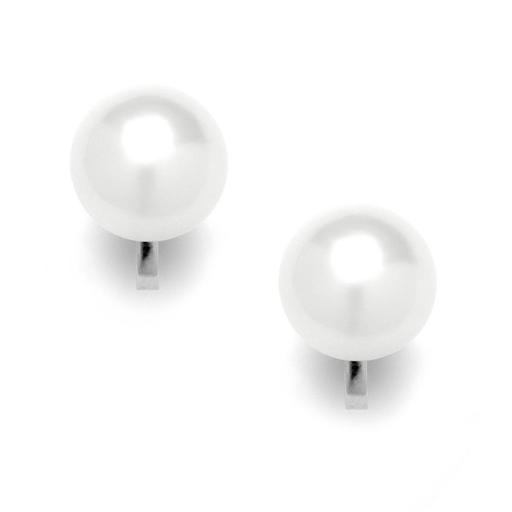 【美品 お値下げ10% off】 BIG PEARL PIERCED 片耳 Amazon.com: Mariell White Freshwater Pearl Stud Clip On